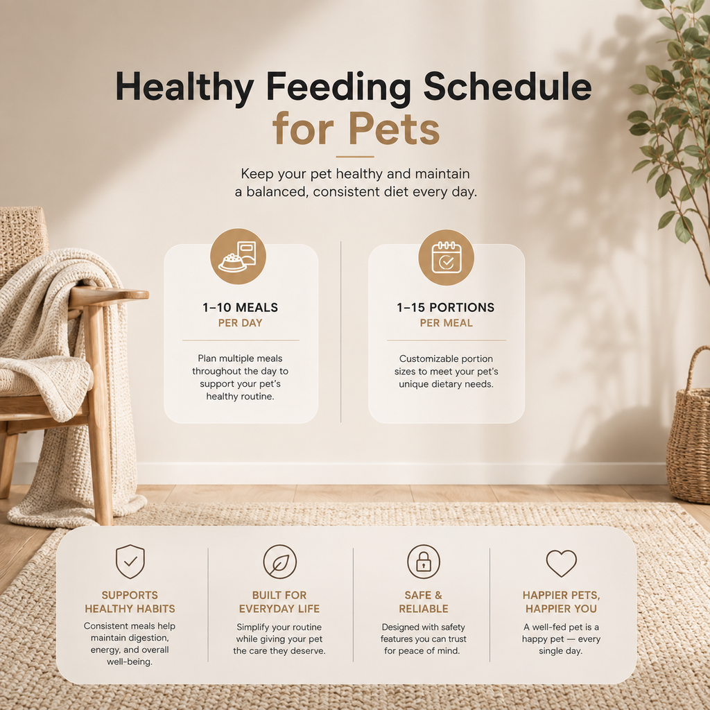 Automatic Cat/Dog Feeder Smart Pet Feeder Cat Food Dispenser with App Remote Control