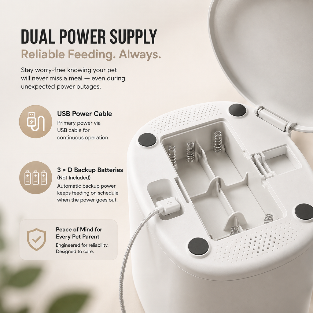 Automatic Cat/Dog Feeder Smart Pet Feeder Cat Food Dispenser with App Remote Control